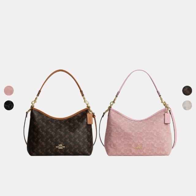 【COACH】蔻馳官方直營 LAUREL 經典SIGNATURE丹寧布/馬車圖案單肩包 斜背包-2色任選(CDE44/CER66/CBL85)
