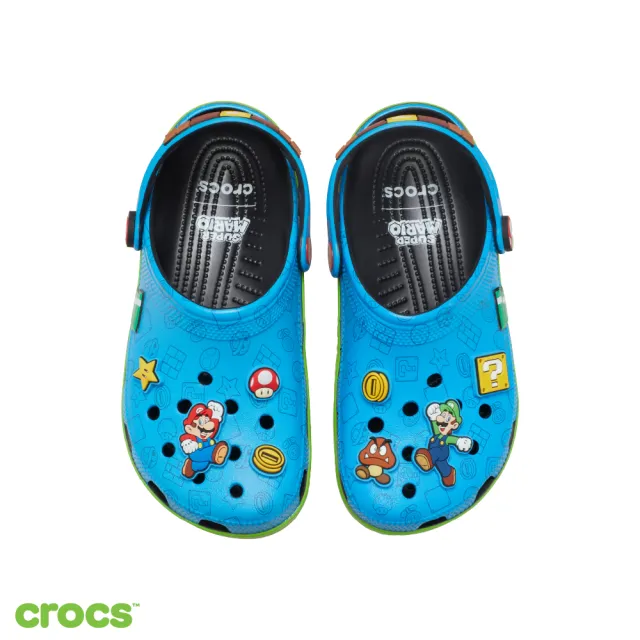 【Crocs】中性鞋 超級瑪利歐聯名 經典克駱格 七彩色(212138-90H)