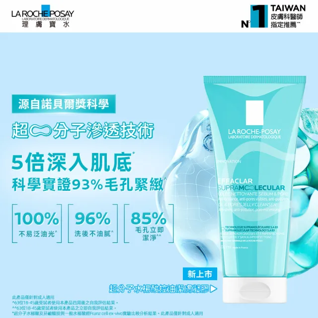 【理膚寶水】全新超分子控油技術★超分子水楊酸控油潔膚凝膠 200ml_A(洗面乳/潔面)