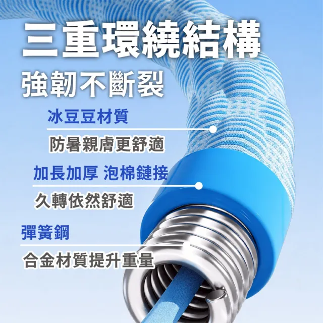 【keep power】冰豆豆涼感呼拉圈1.5KG ( 涼感呼拉圈 冰豆豆呼拉圈 冰絲呼拉圈 呼拉圈 彈簧呼拉圈 )
