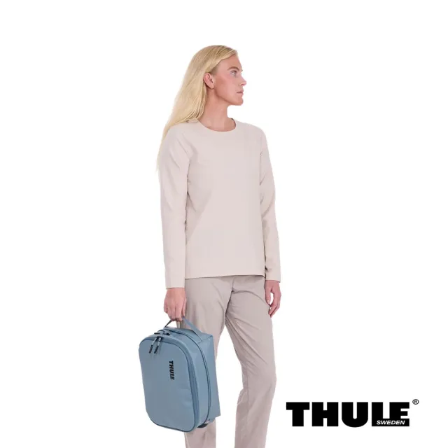 【Thule 都樂】Chasm 大型 可壓縮裝備方塊收納包 15L 池塘灰 (週年慶/露營/旅行/收納)