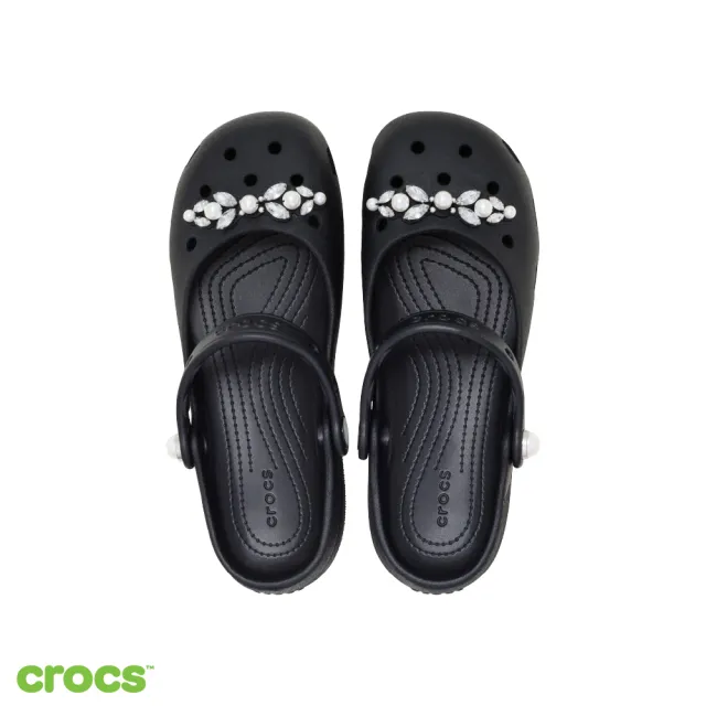 【Crocs】女鞋 經典珍珠芭蕾鞋 洞洞鞋 黑色(213990-001)