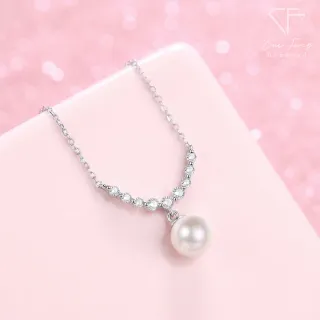 【CF Diamond】項鍊 天然淡水珍珠X莫桑鑽《藏韻》 (36分 雙11 天然淡水珍珠 項鏈 生日禮物)
