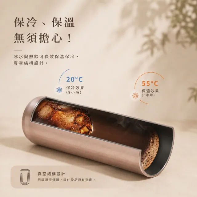【Maru 丸山製研】100%無塑鈦瓷316不銹鋼保溫杯720ml(直飲杯/飲料環保杯/輕量保溫瓶/不鏽鋼保溫杯)