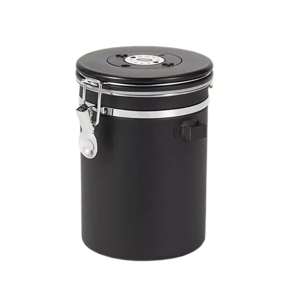 【Glass King】GK-900L 不鏽鋼密封罐 單向排氣閥 紀錄儲放日期 咖啡豆密封罐 儲豆罐 儲物罐 附不鏽鋼豆勺