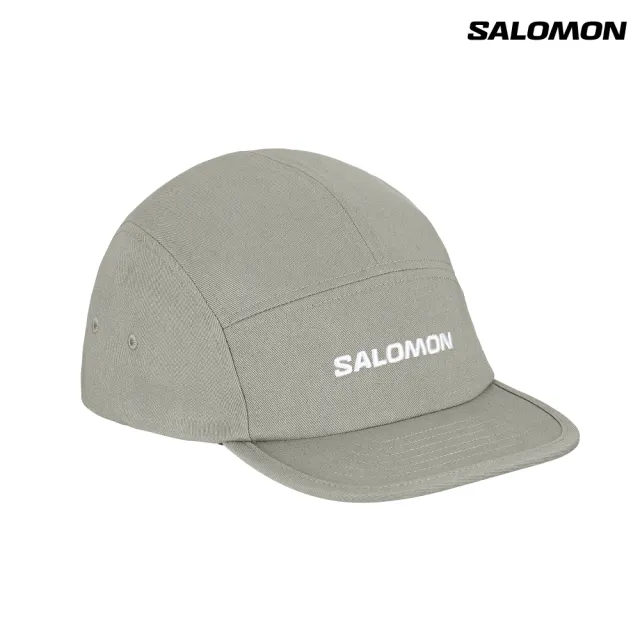 【salomon】LOGO 5 PANEL 棒球帽 岩灰色