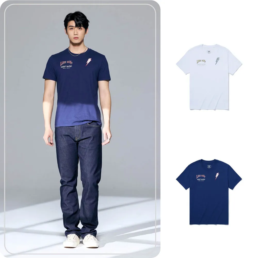 【Lee】男裝 短袖T恤 / 賽車風格印花 共2色 標準版型 / 101+系列(LB402025179 / LB402025K14)