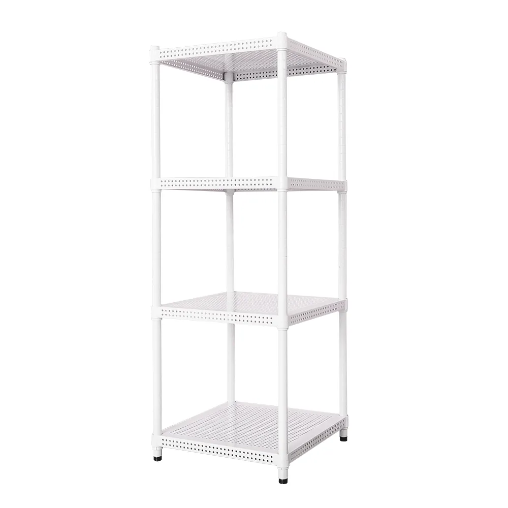 【dayneeds 日需百備】極致美學 45x45x120公分烤漆四層架(沖孔鐵架/收納層架/展示架/層架/鐵架)