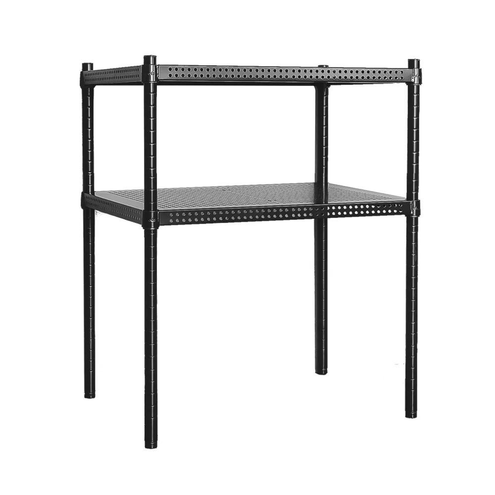 【dayneeds 日需百備】極致美學 45x45x60公分烤漆二層架(沖孔鐵架/收納層架/展示架/層架/鐵架)
