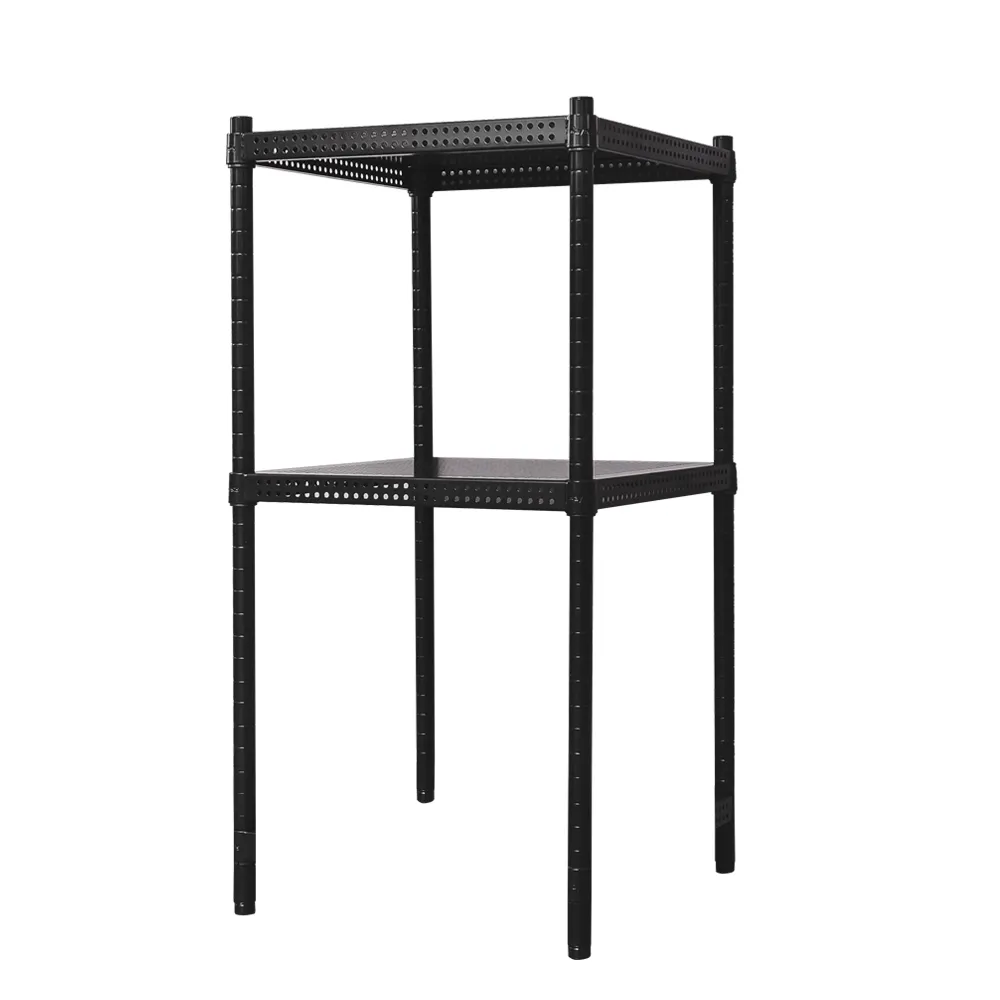 【dayneeds 日需百備】極致美學 45x45x90公分烤漆二層架(沖孔鐵架/收納層架/展示架/層架/鐵架)