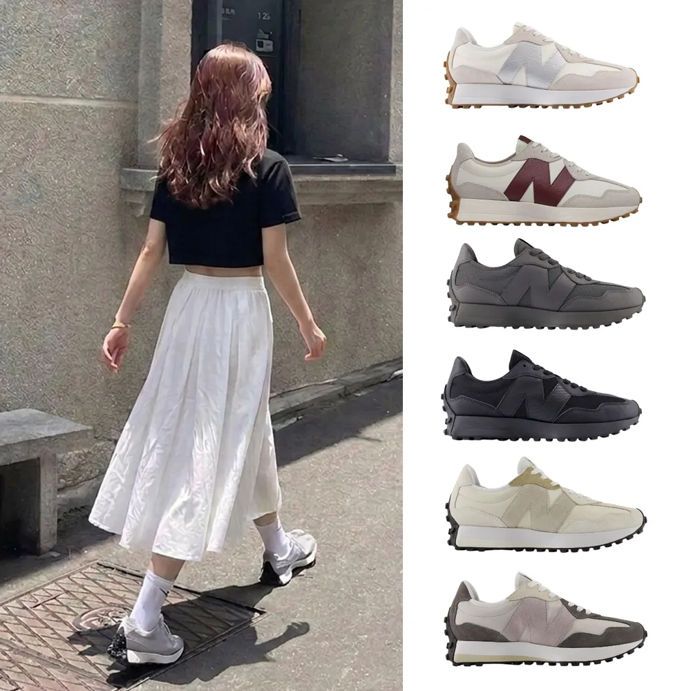 【NEW BALANCE】NB 327 復古運動鞋 休閒鞋 男鞋 女鞋 白 灰 銀 多色(W327240-B&WS327KA-B)
