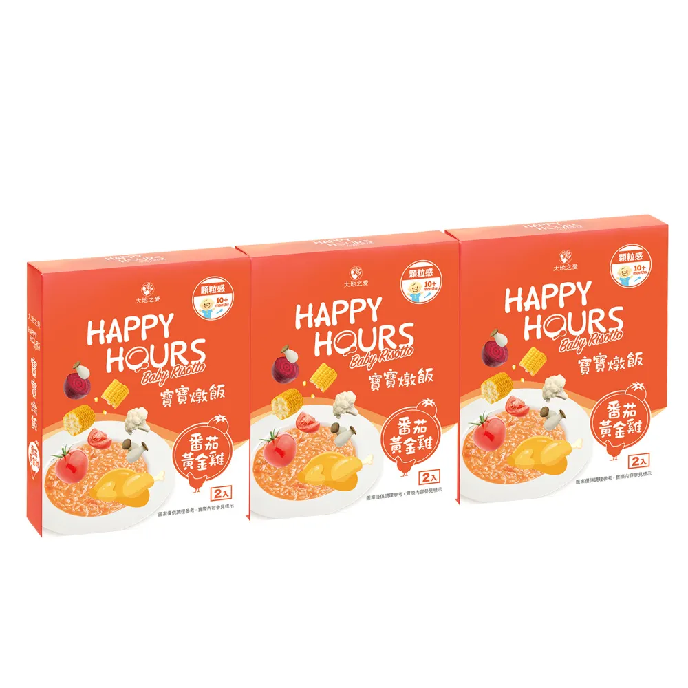 【大地之愛】HAPPY HOURS寶寶燉飯-番茄黃金雞6入(專為10個月以上幼兒設計)