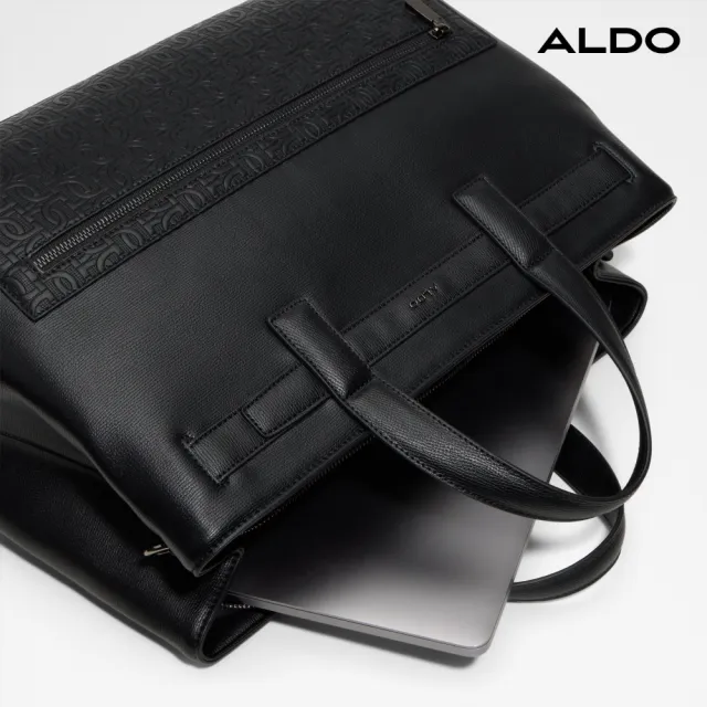 【ALDO】GRYPHO-質感紋理商務公事包(黑色)