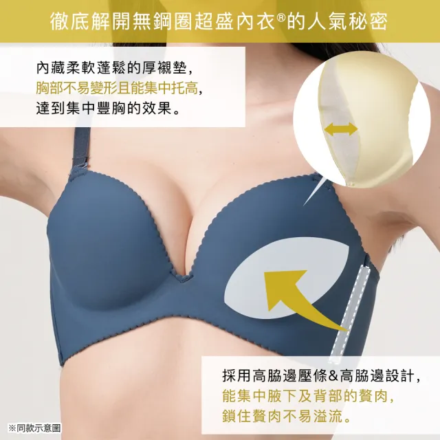 【aimerfeel】單品內衣掛頸無鋼圈超盛內衣-米白色-1106114-OW