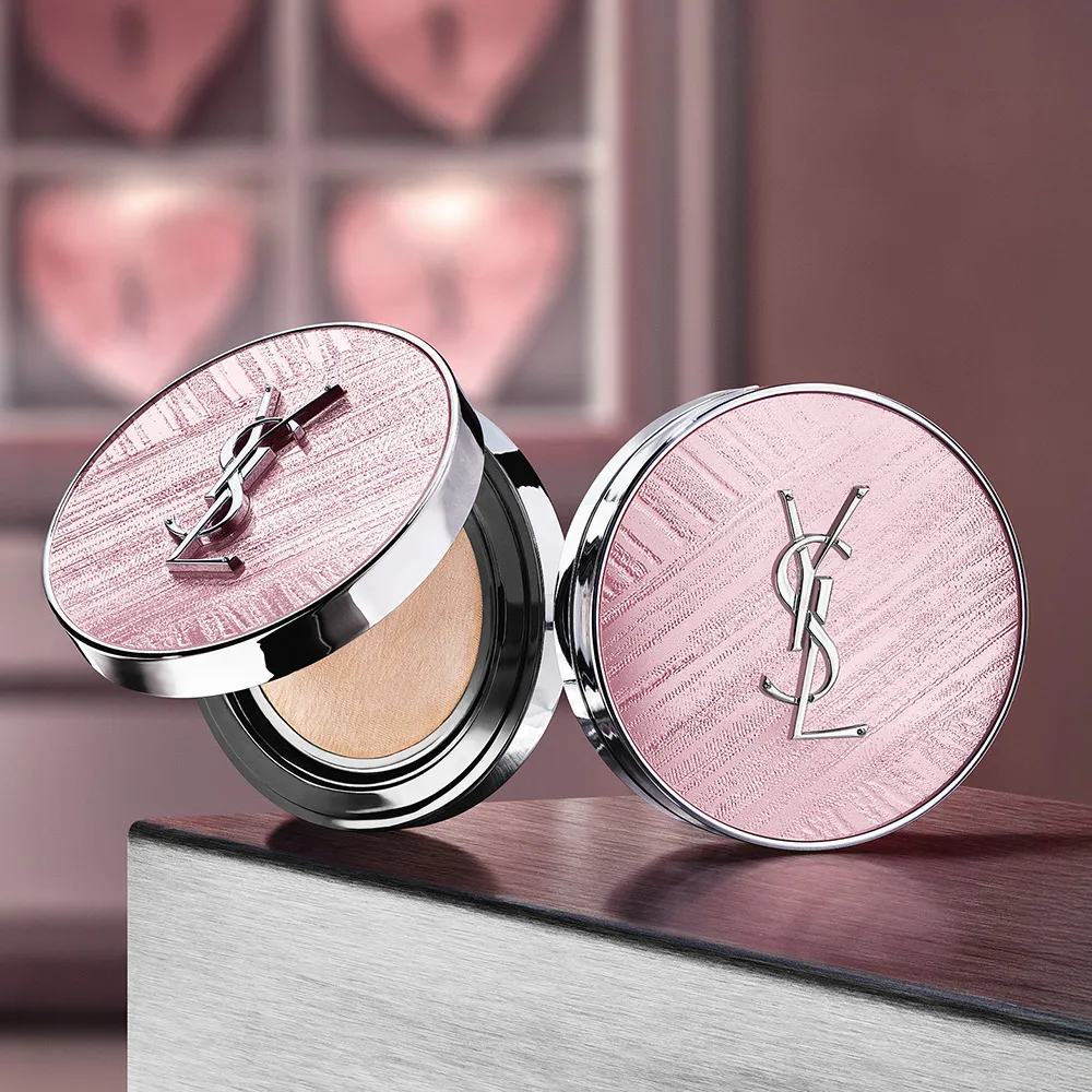 【YSL】官方直營 2026七夕情人節限定 超模光感精華水氣墊SPF50+/PA ++++ 粉光緞影版(氣墊/新品上市)