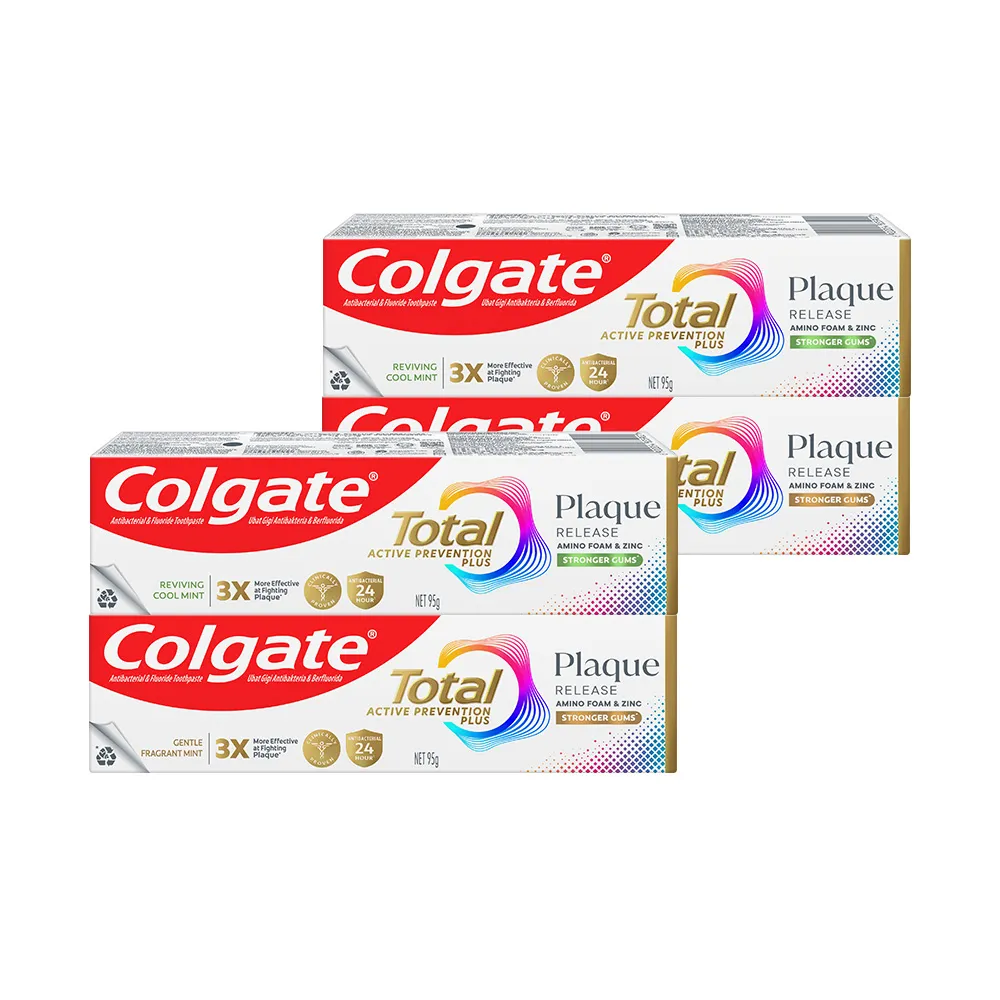【Colgate 高露潔】全效抗牙菌斑牙膏95g x4(清恬薄荷/舒心沁涼)