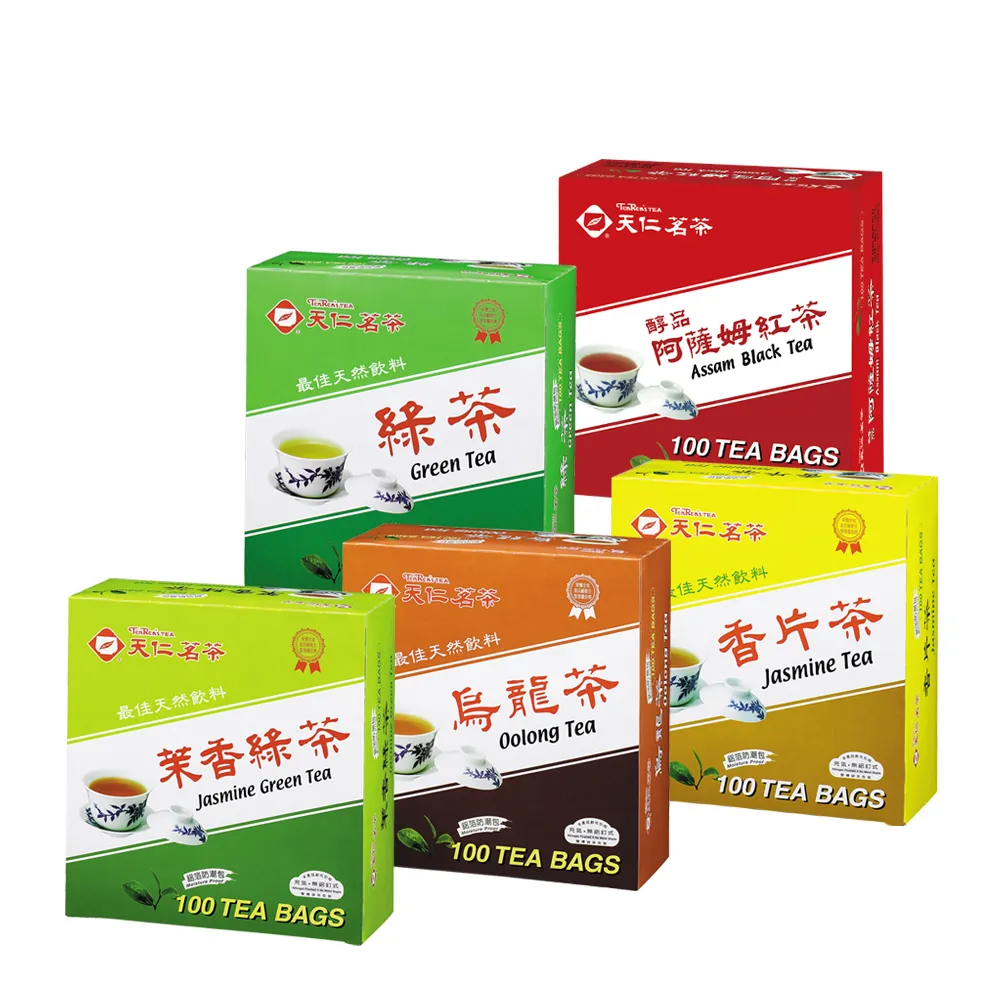 【天仁茗茶】鋁箔防潮包100入x3盒任選(綠茶/茉香綠茶/香片茶/烏龍茶/阿薩姆紅茶)