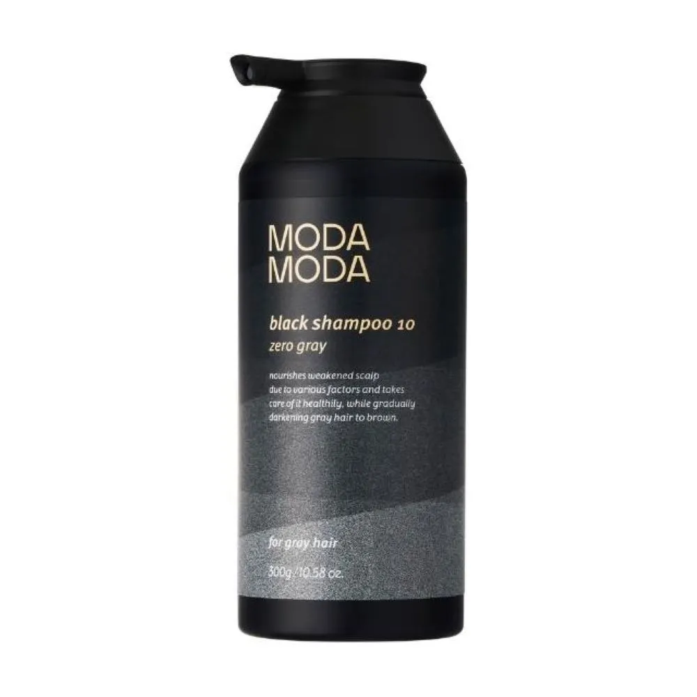 【MODA MODA】ZERO GRAY 黑色洗髮精300g(白髮/黑髮/賦活喚黑/黑髮素)
