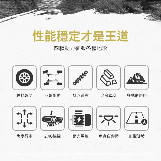 【生活小集】合金越野遙控車(玩具車 遙控車 越野車 遙控汽車 模型車 特技車 攀爬車 四驅車 交換禮物)