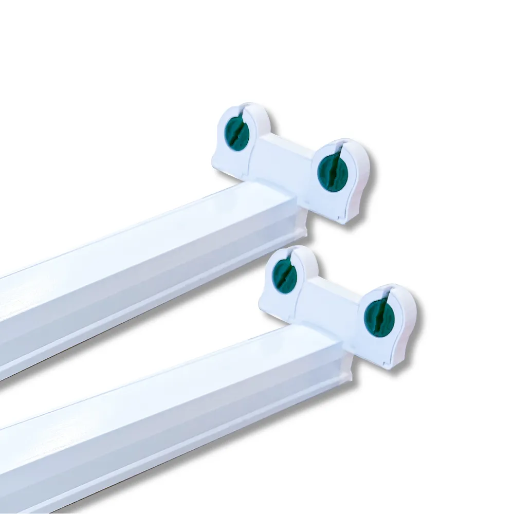 【E極亮】LED T8 1尺 雙頭串接 層板燈 空台 6入組(LED T8 1尺 支架燈)