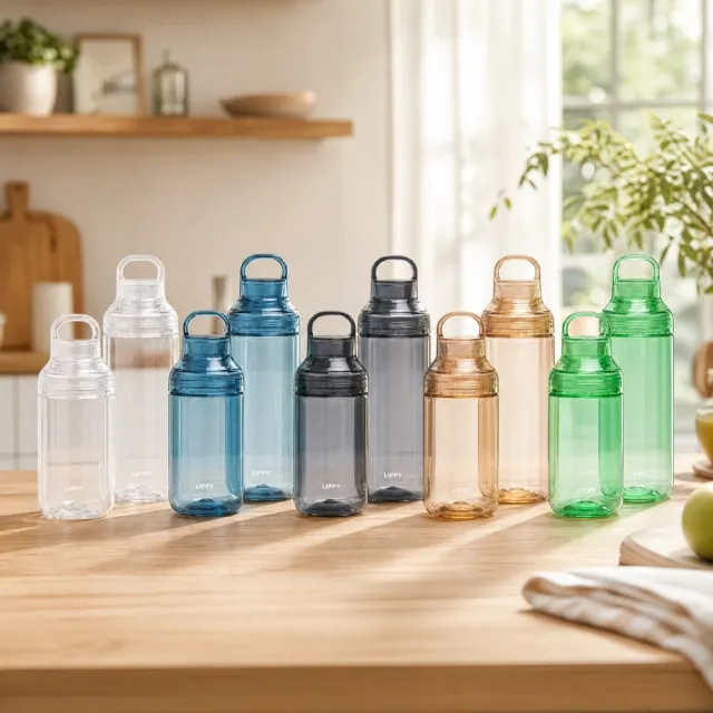 【LIPPY】日本製手提式Tritan透明水壺- 700ML (安全耐用 可拆洗 輕便水壺)