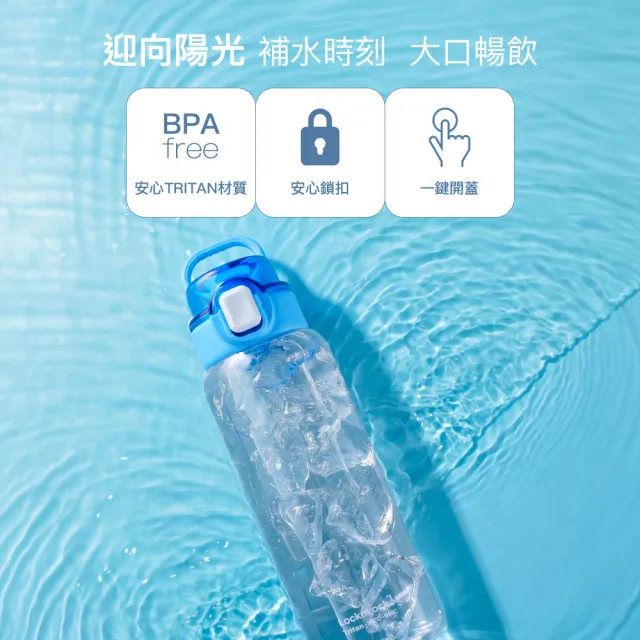 【LocknLock 樂扣樂扣】官方直營 GO彈蓋提環運動水壺 1000ml (二色任選)