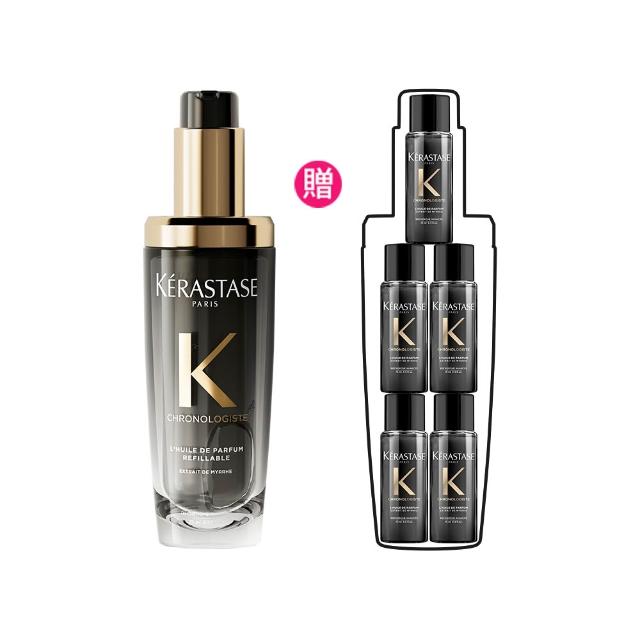 【KERASTASE 巴黎卡詩】黑鑽極萃逆時玫瑰香氛露75ml (髮油/護髮油/木質花香)