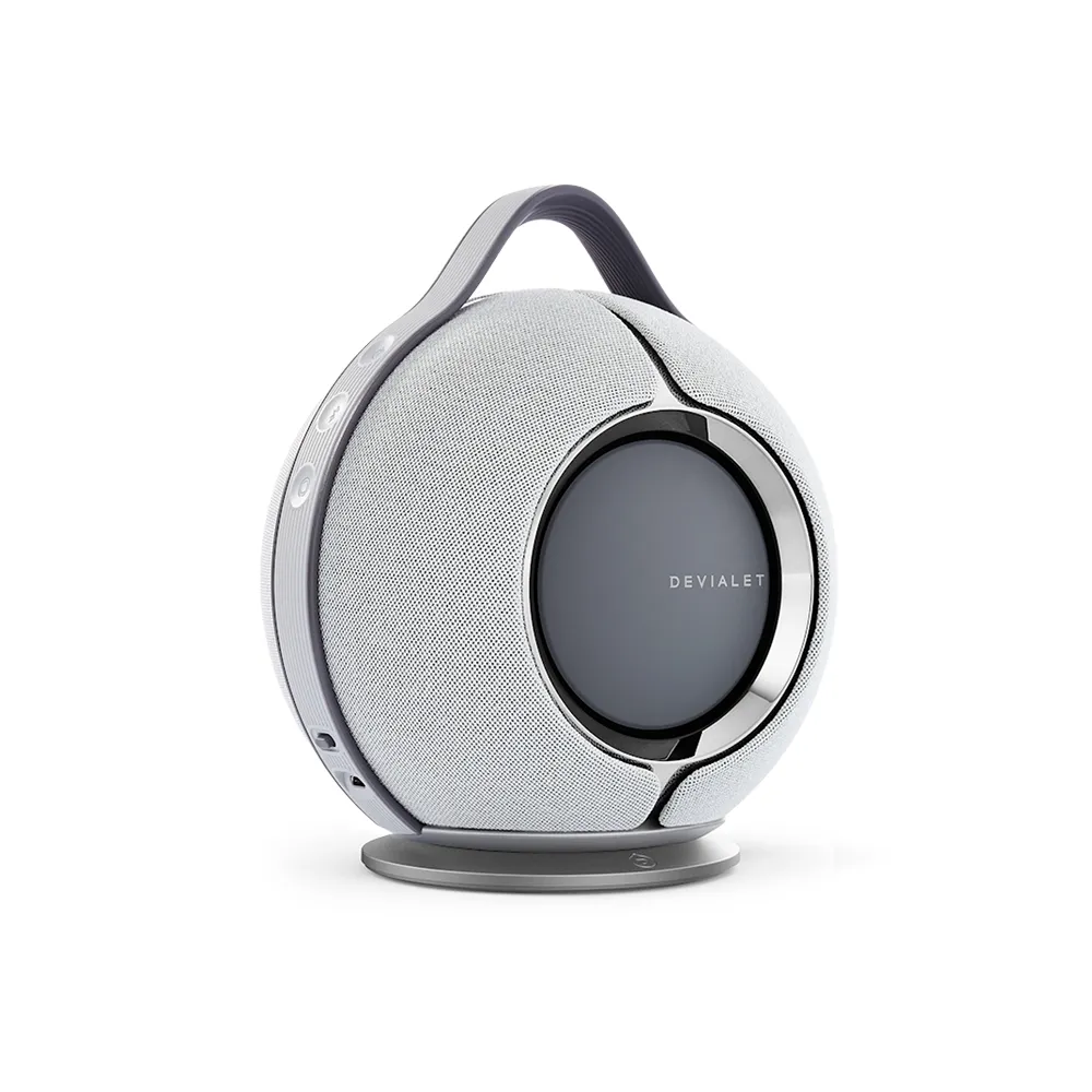 【DEVIALET】Mania 可攜式揚聲器 淺灰色(隨附充電底座版)