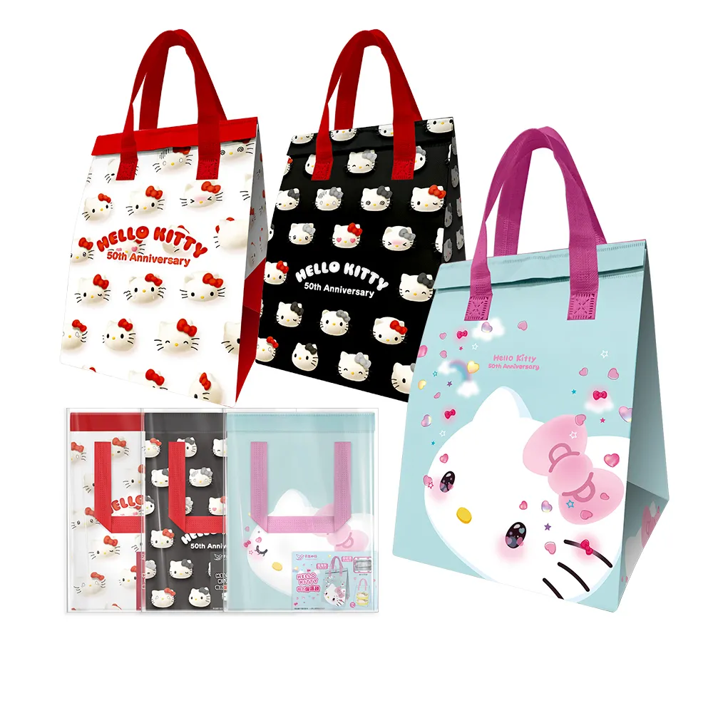 【Injoyyi 幸福物語】Hello Kitty輕巧保溫保冷袋 3件組(多款任選)