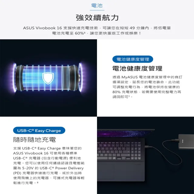 【ASUS 華碩】16吋Ultra 7輕薄AI筆電(VivoBook X1607CA/Ultra 7-255H/16G/1TB/W11)