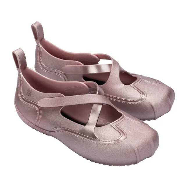 【Melissa】交叉綁帶運動休閒瑪莉珍鞋(粉色) 防潑水