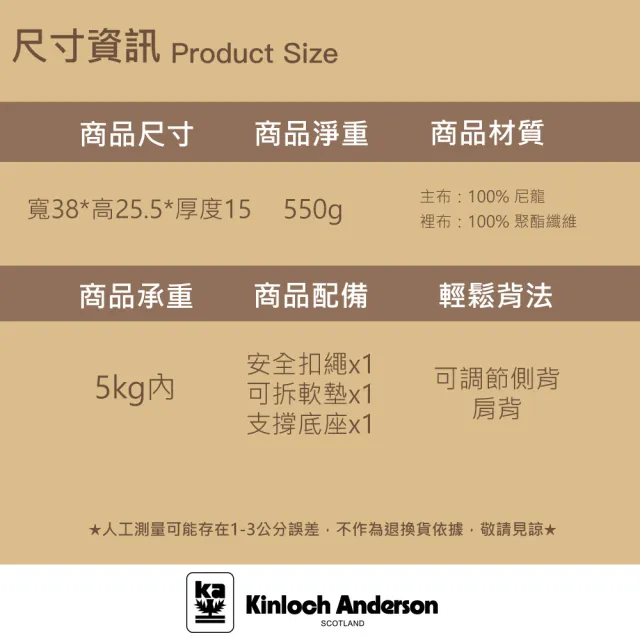 【金安德森】可調式開口/減壓背帶/防潑水/超輕量/斜側背/透氣/格紋/雲朵寵物外出包-淺藍