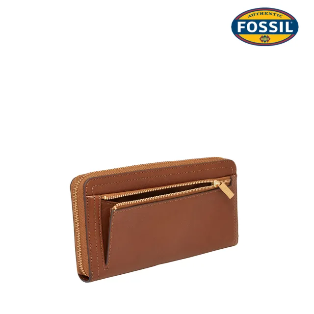 【FOSSIL】Logan 多層真皮拉鍊RFID防盜長夾 出國必備  限定 (多色任選)