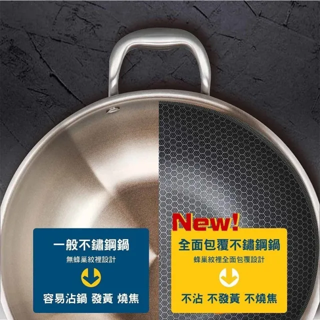 【MASIONS 美心】維多利亞Victoria 皇家316不鏽鋼複合黑晶鍋炒鍋32cm(IH爐 電磁爐適用)