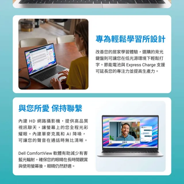 【DELL 戴爾】15.6吋i7輕薄筆電(Dell 15/DC15250-R1708STW/i7-1355U/16G/512G SSD/W11)