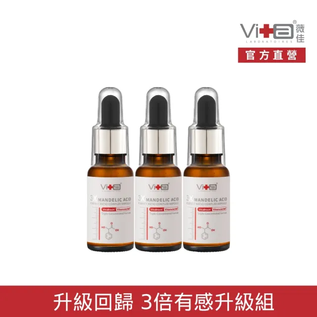 【Swissvita 薇佳】3X蜜花酸晶煥膚安瓶20ml 3入組