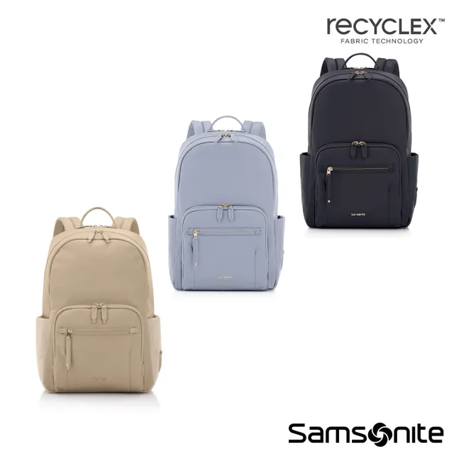 【Samsonite 新秀麗】AUDRINA 時尚商務多功能輕量筆電後背包/女包/雙肩包/電腦包15.6吋(多色可選)