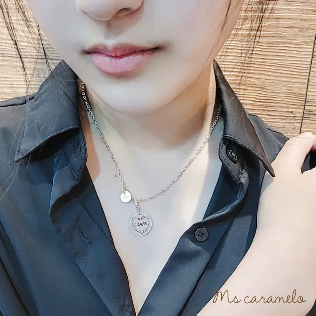 【Ms caramelo 焦糖小姐】LOVE 幸褔圈圈項鍊