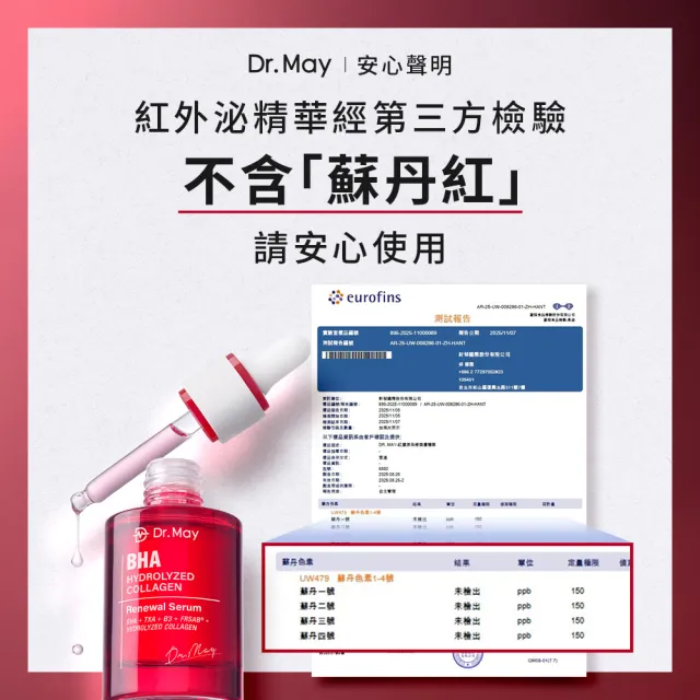 【Dr. May 美博士】紅膠原煥膚新生精華/PDRN積雪草保濕精華_任選一入(30ml 紅外泌/綠外泌)牛奶外泌體