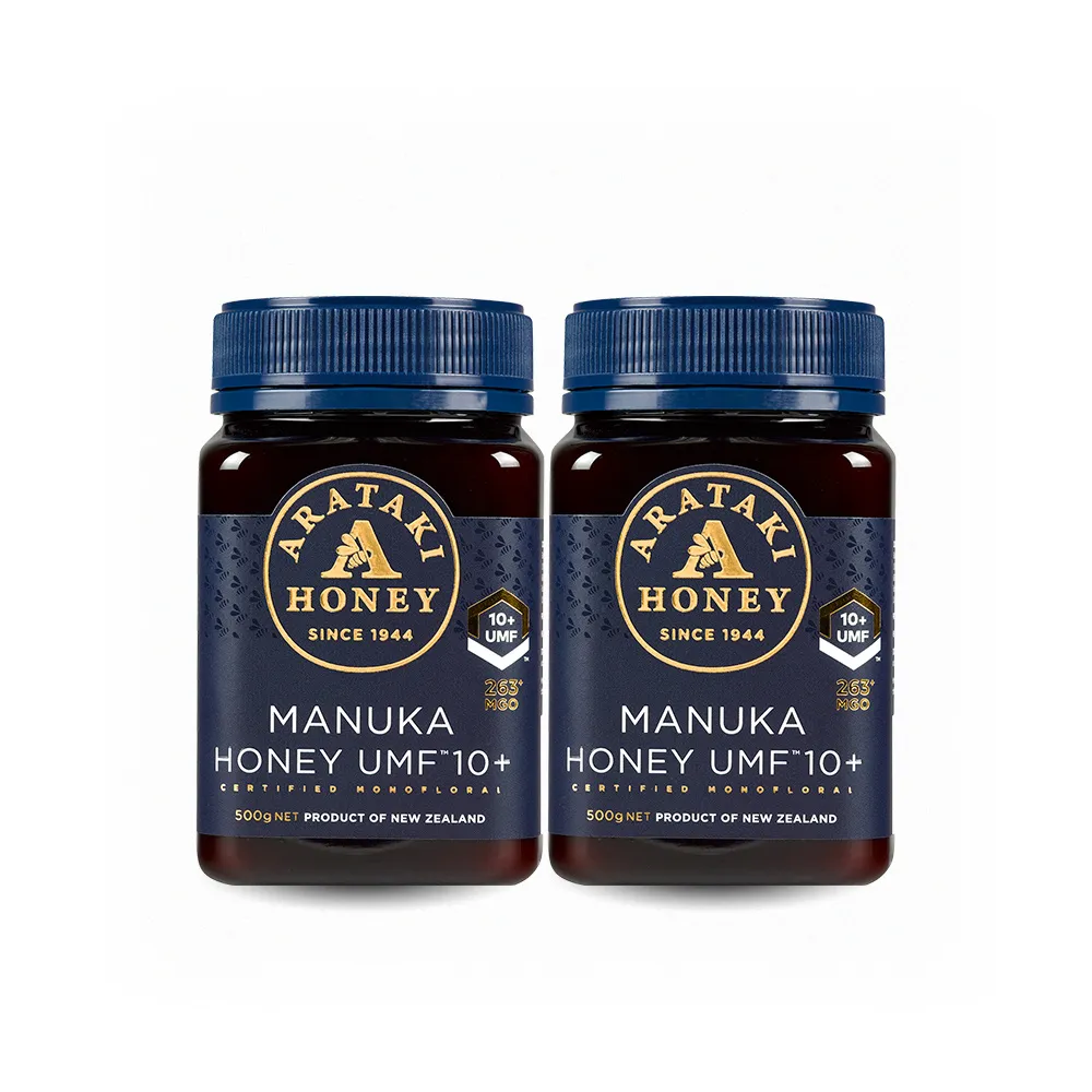 【紐西蘭 Arataki】紐西蘭麥蘆卡活性蜂蜜UMF10+/MGO263+ 500g 兩入組(紐西蘭80年最老牌)