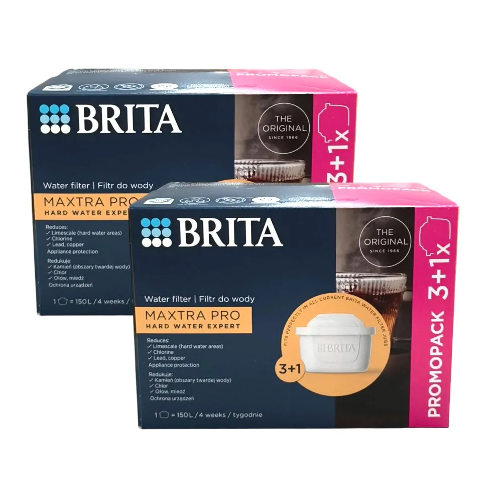 【BRITA】MAXTRA Pro Hard Water Expert 去水垢濾芯 (3+1裝) 8入 (歐規平輸/增強去水垢50％)