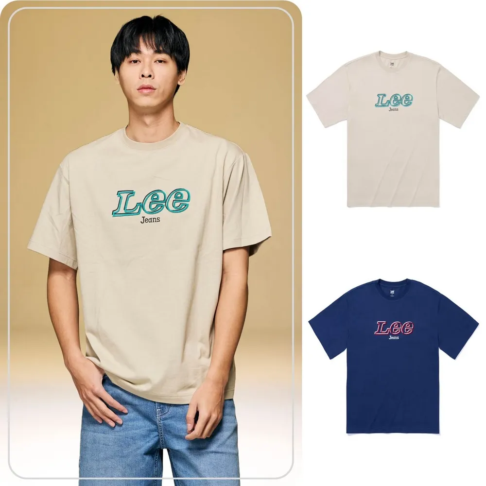 【Lee】男裝 短袖T恤 / 胸前立體LOGO 共2色 季節性版型(LB402018169 / LB402018179)
