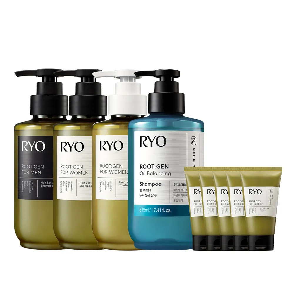 【RYO 呂】官方直營 ROOTGEN強韌蘊髮洗髮精/護髮膜515mlx2入(男性專用/女性專用/零感控油)