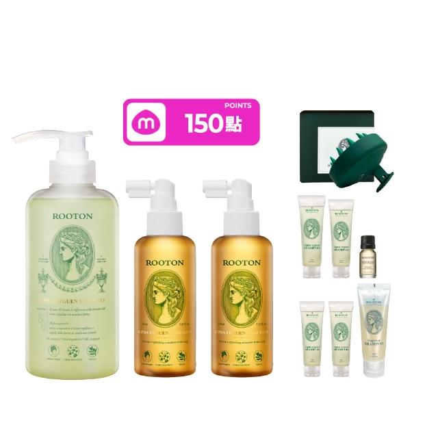 【ROOTON】官方直營 甦活植萃頭皮養髮組-洗髮精500ml+養髮液髮根噴霧150mlx2入 強健髮根/深度清潔