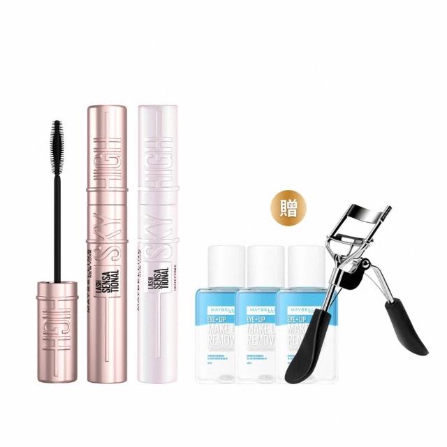 【MAYBELLINE 媚比琳】飛天翹防水睫毛膏2入組(#SKYHIGH#Hello Kitty)