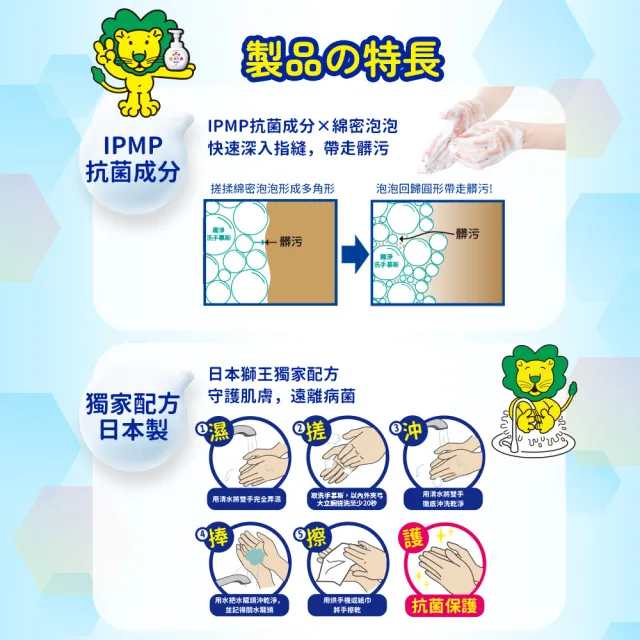【LION 獅王】趣淨抗菌洗手慕斯補充包 果香/柑橘 8入(450mlx8)