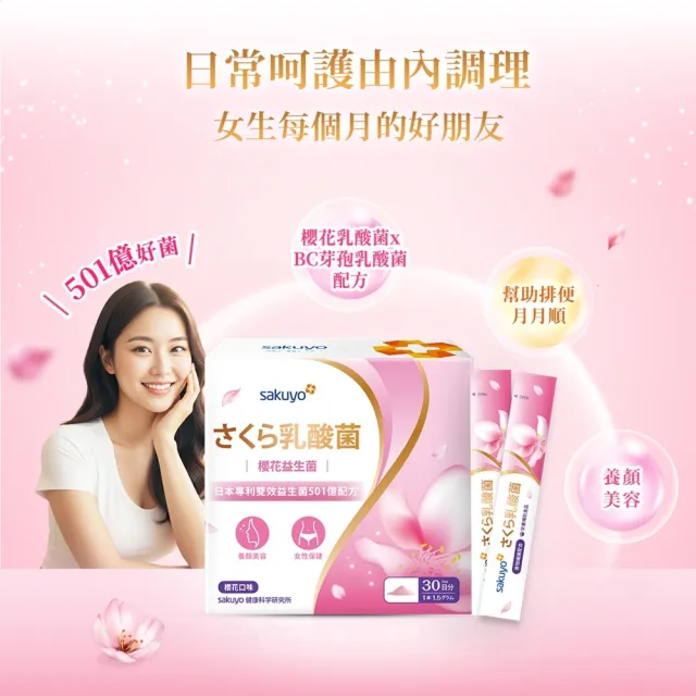 【sakuyo】櫻花益生菌 30條/盒(日本原裝進口)