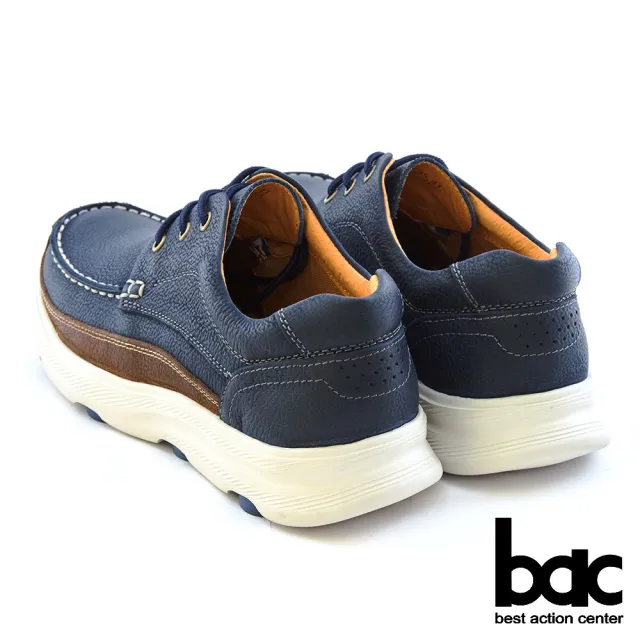 【bac】真皮厚底休閒綁帶鞋925-503 (藍色)