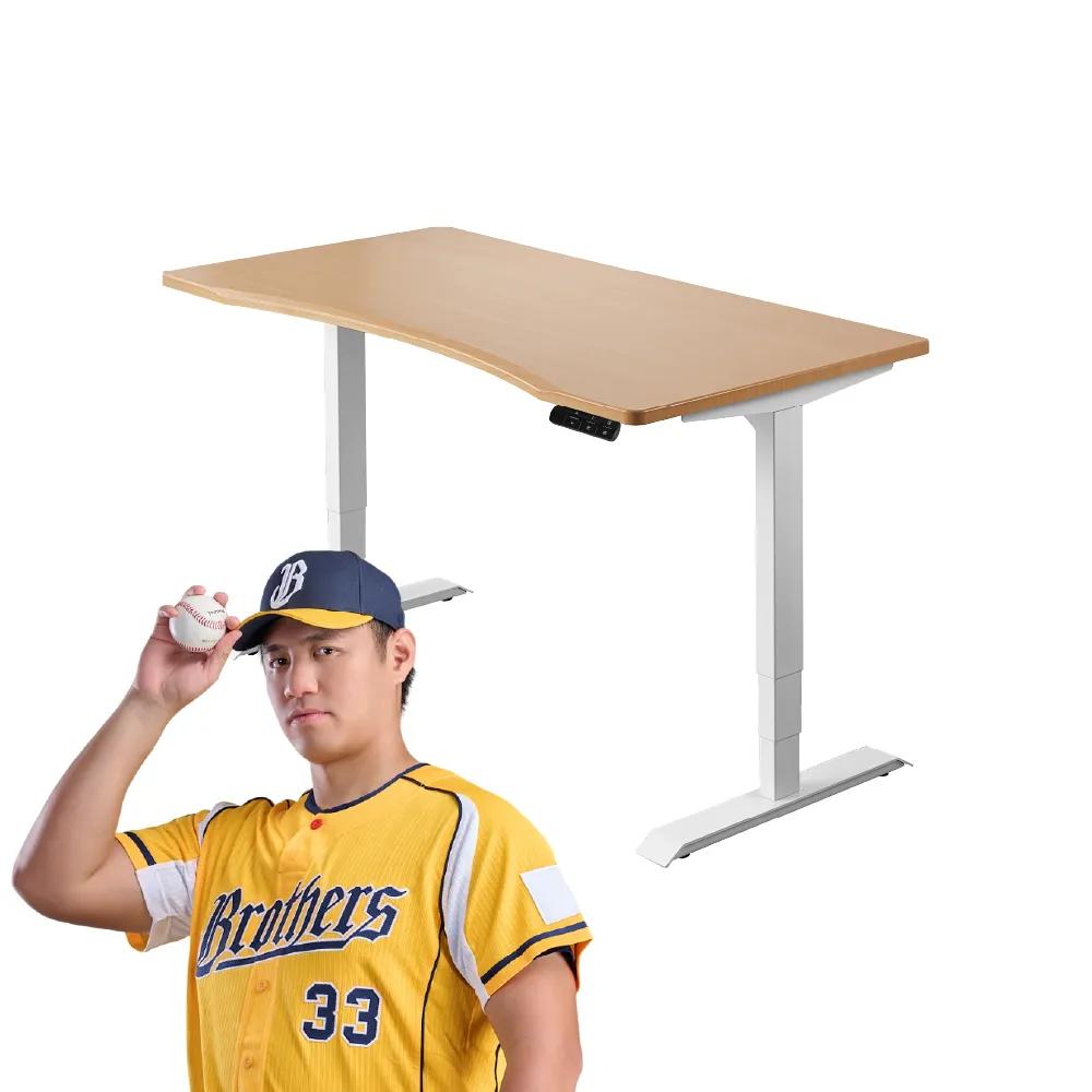 【FUNTE】Prime 4 旗艦款電動升降桌/三節式+ 120x80cm 弧度桌板 八色可選(辦公桌 電腦桌 工作桌)