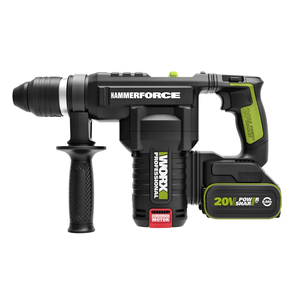 【WORX 威克士】20V 28mm 鋰電無刷電錘 鎚鑽 雙6.0電池(WU399)